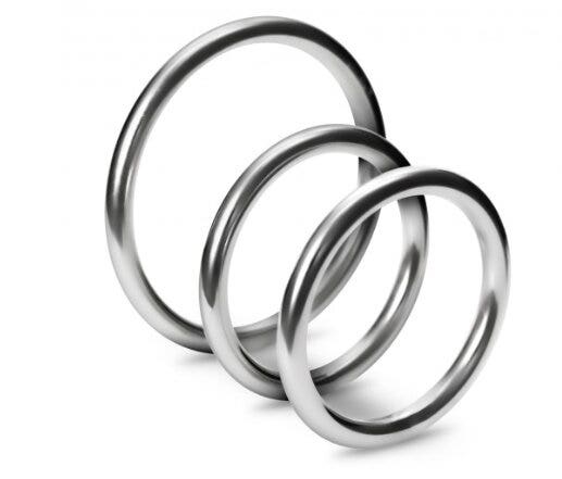 Crushious Metaleros Set Di 3 Cockring in Metallo-2