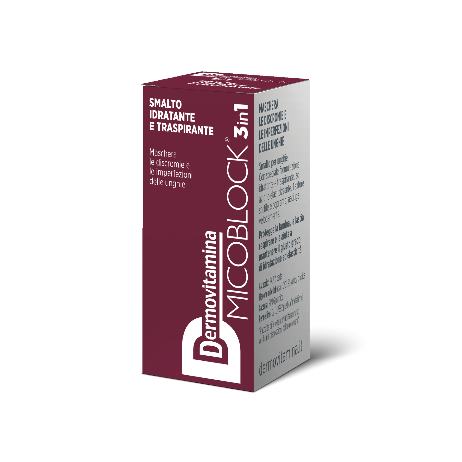 Dermovitamina Micoblock 3 In 1 Smalto Bordeaux 5ml                 - 6