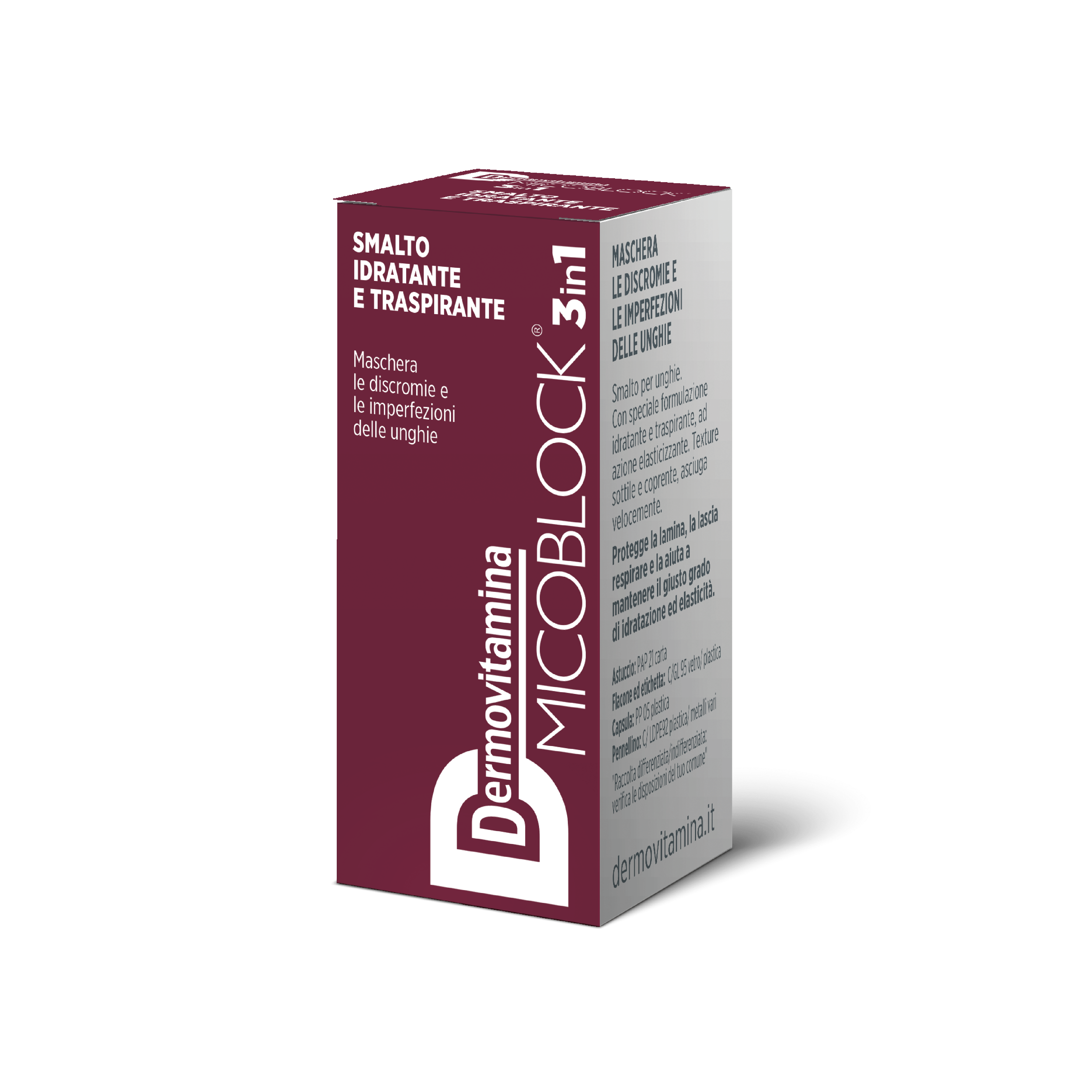 Dermovitamina Micoblock 3 In 1 Smalto Bordeaux 5ml                 - 6