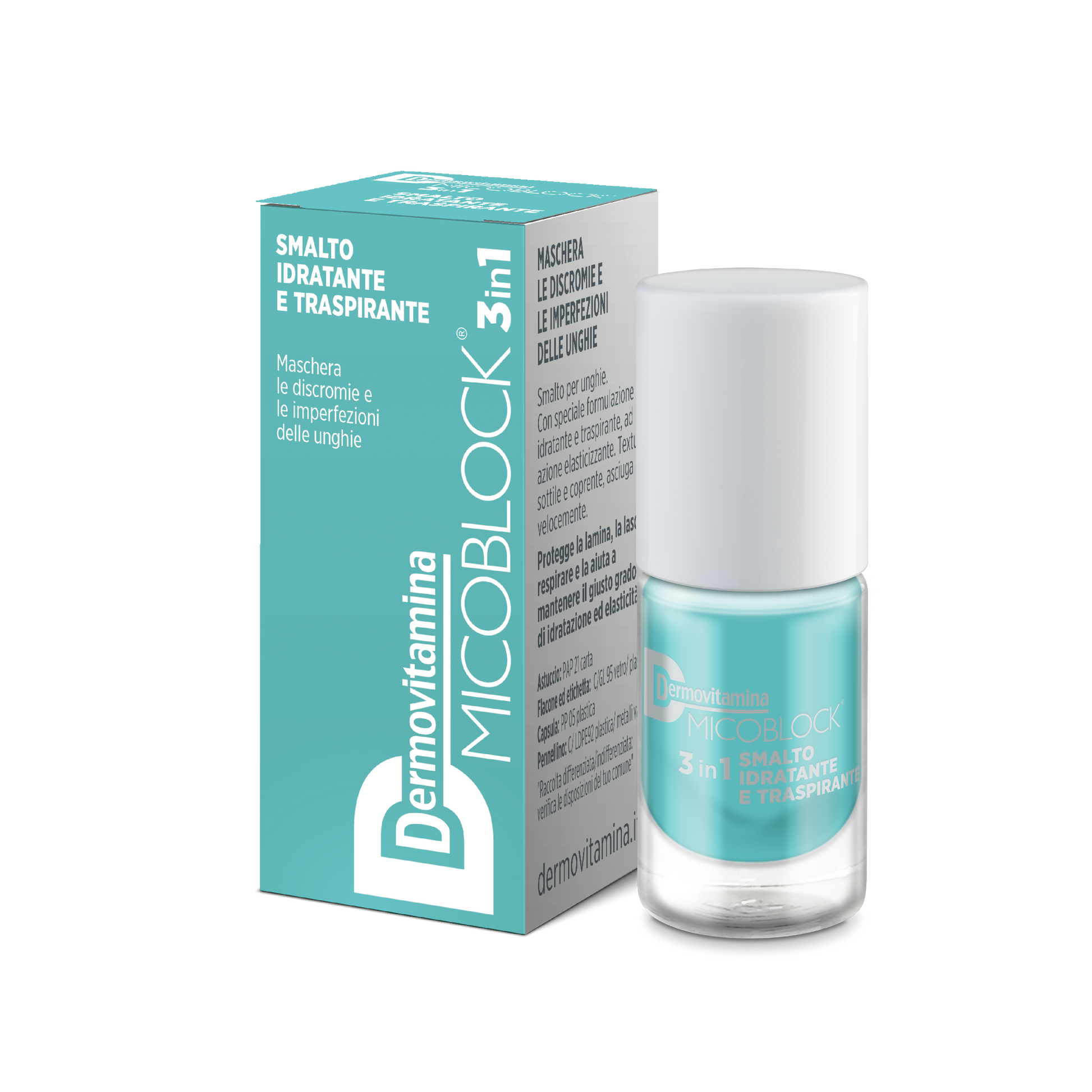 Dermovitamina Micoblock 3 In 1 Smalto Turchese 5ml  - 2