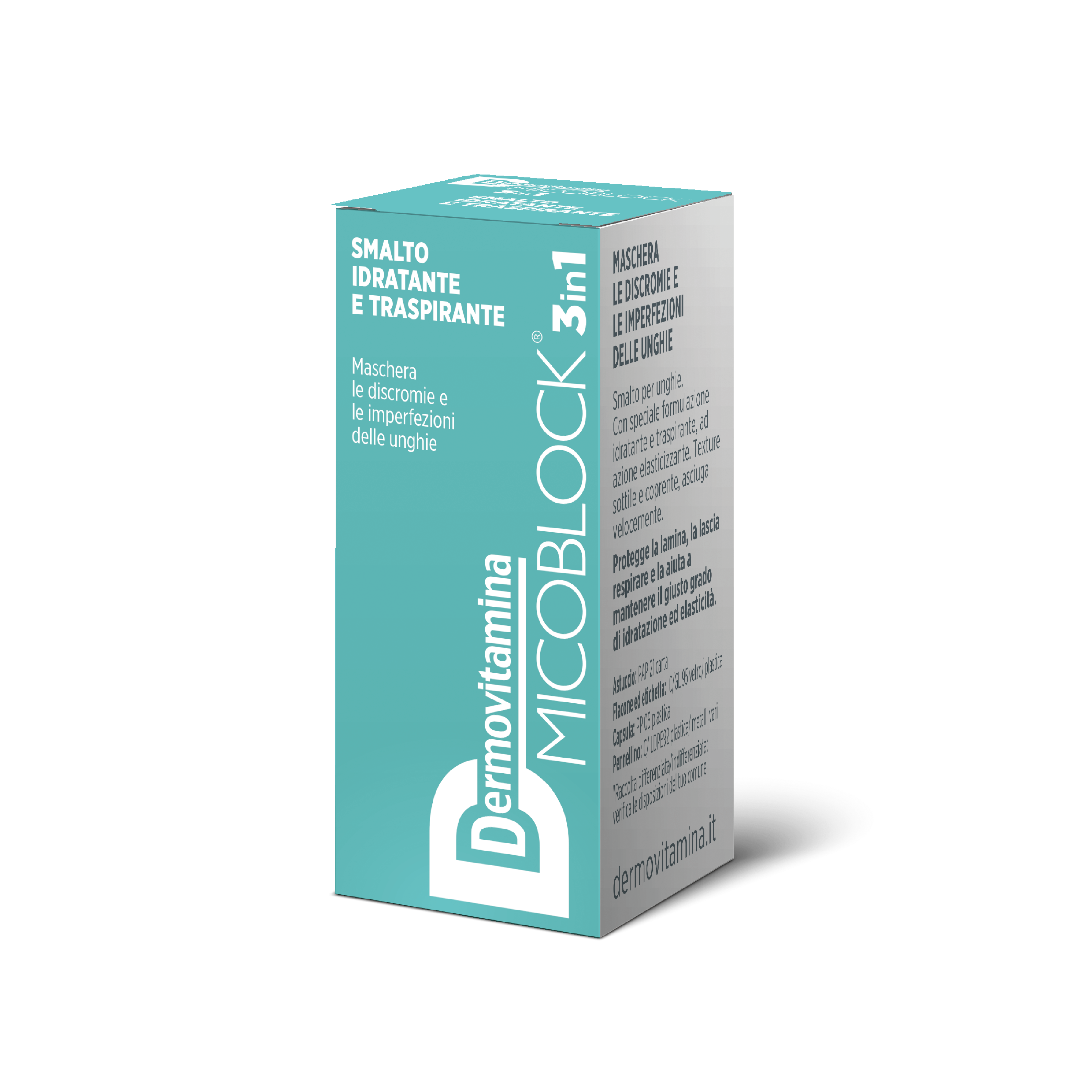 Dermovitamina Micoblock 3 In 1 Smalto Turchese 5ml  - 4