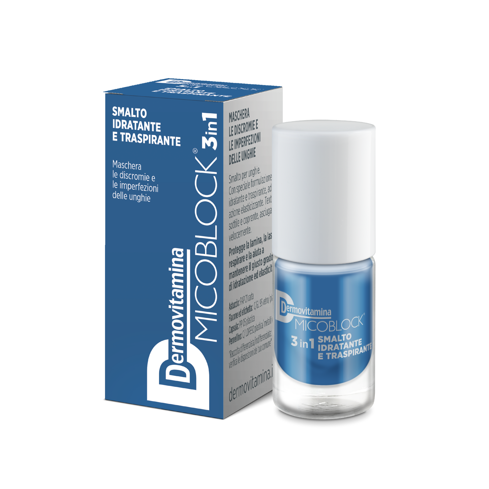 Dermovitamina Micoblock 3 In 1 Smalto Blu 5ml  - 2