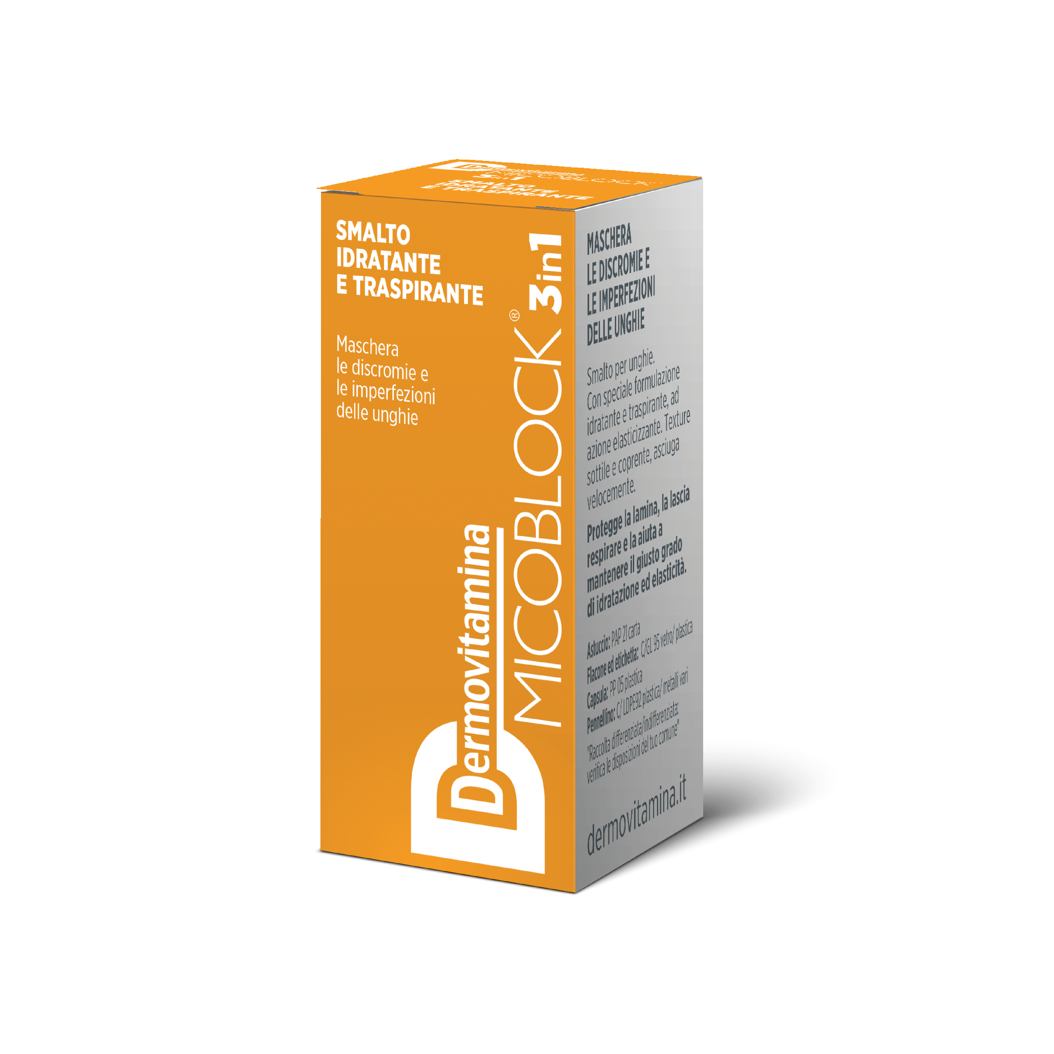Dermovitamina Micoblock 3 In 1 Smalto Idratante E Traspirante Giallo 5ml - 6