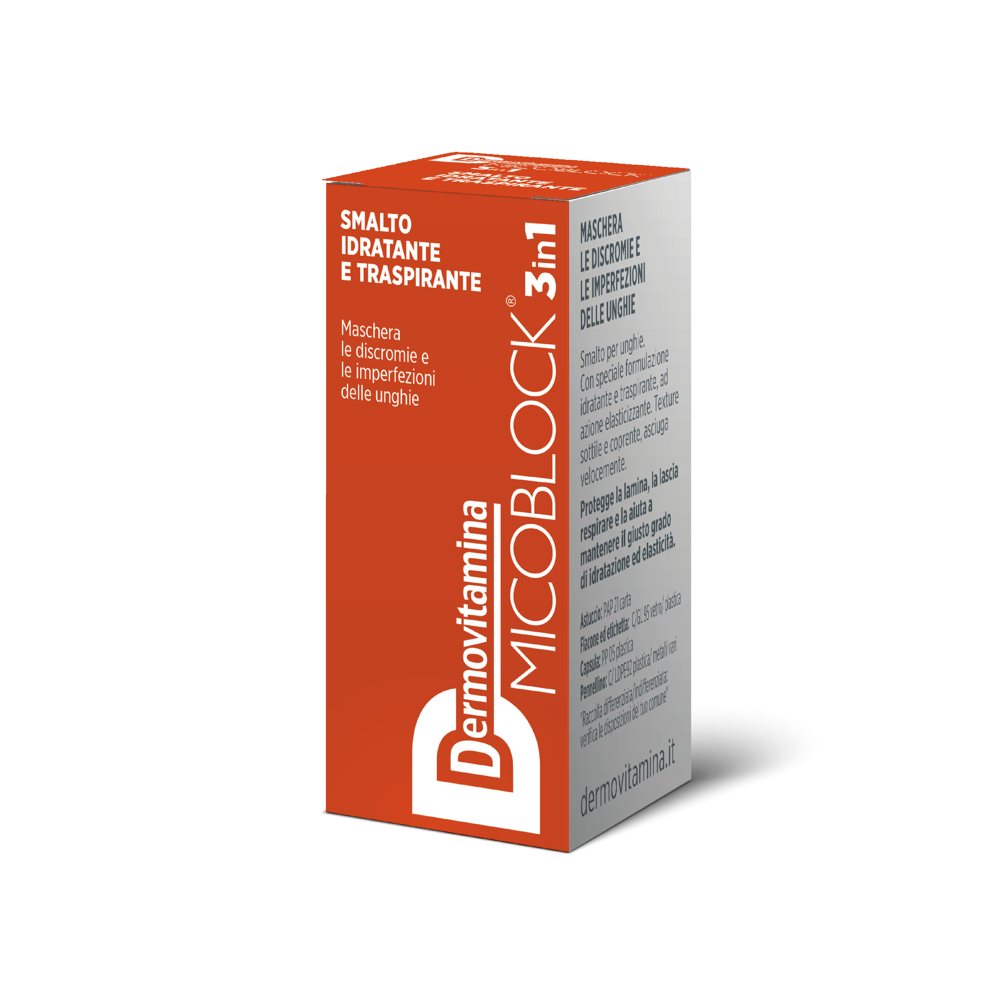 Dermovitamina Micoblock 3 In 1 Smalto Idratante E Traspirante Arancio Scuro 5ml - 4