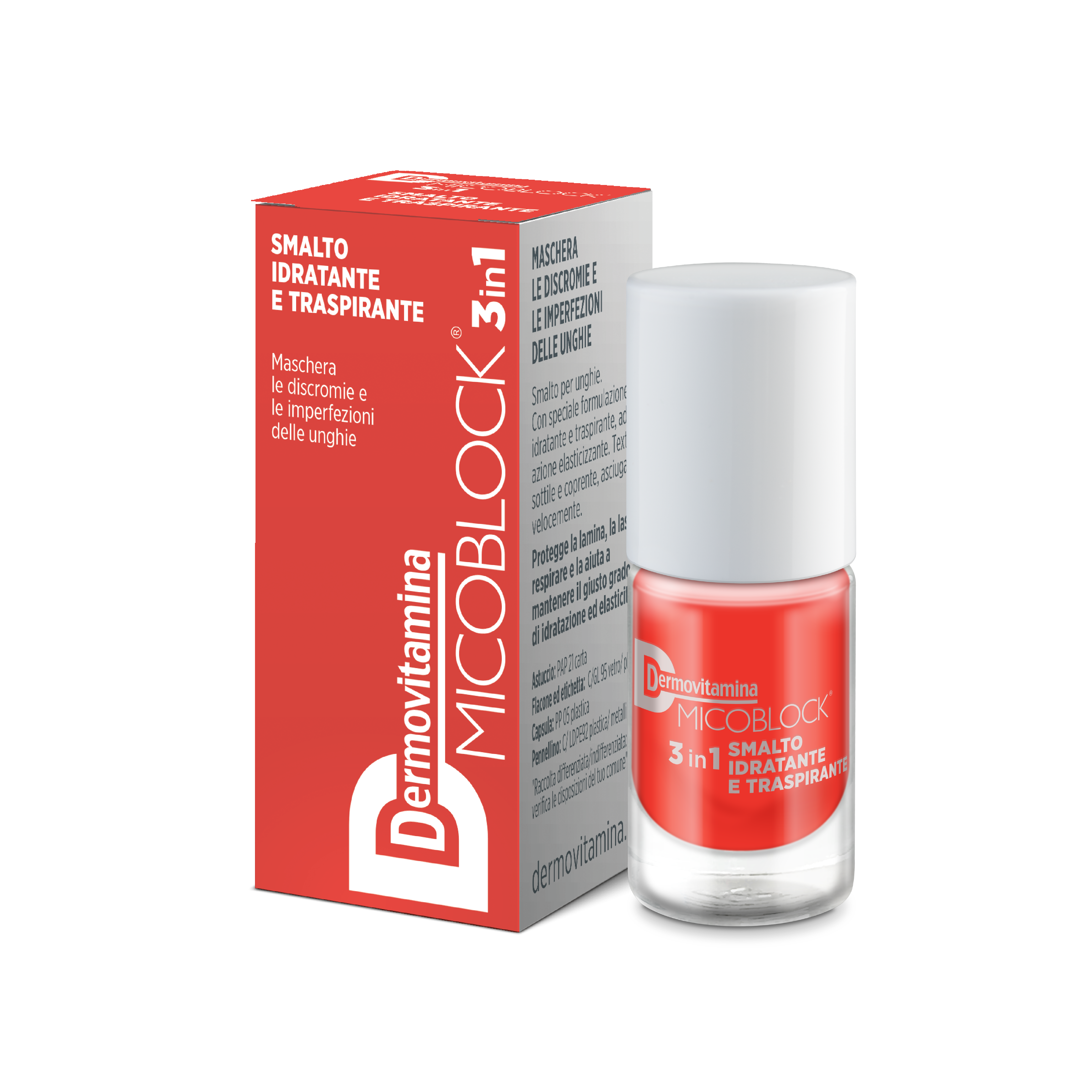 Dermovitamina Micoblock 3 In 1 Smalto Idratante E Traspirante Arancio Brillante 5ml - 4