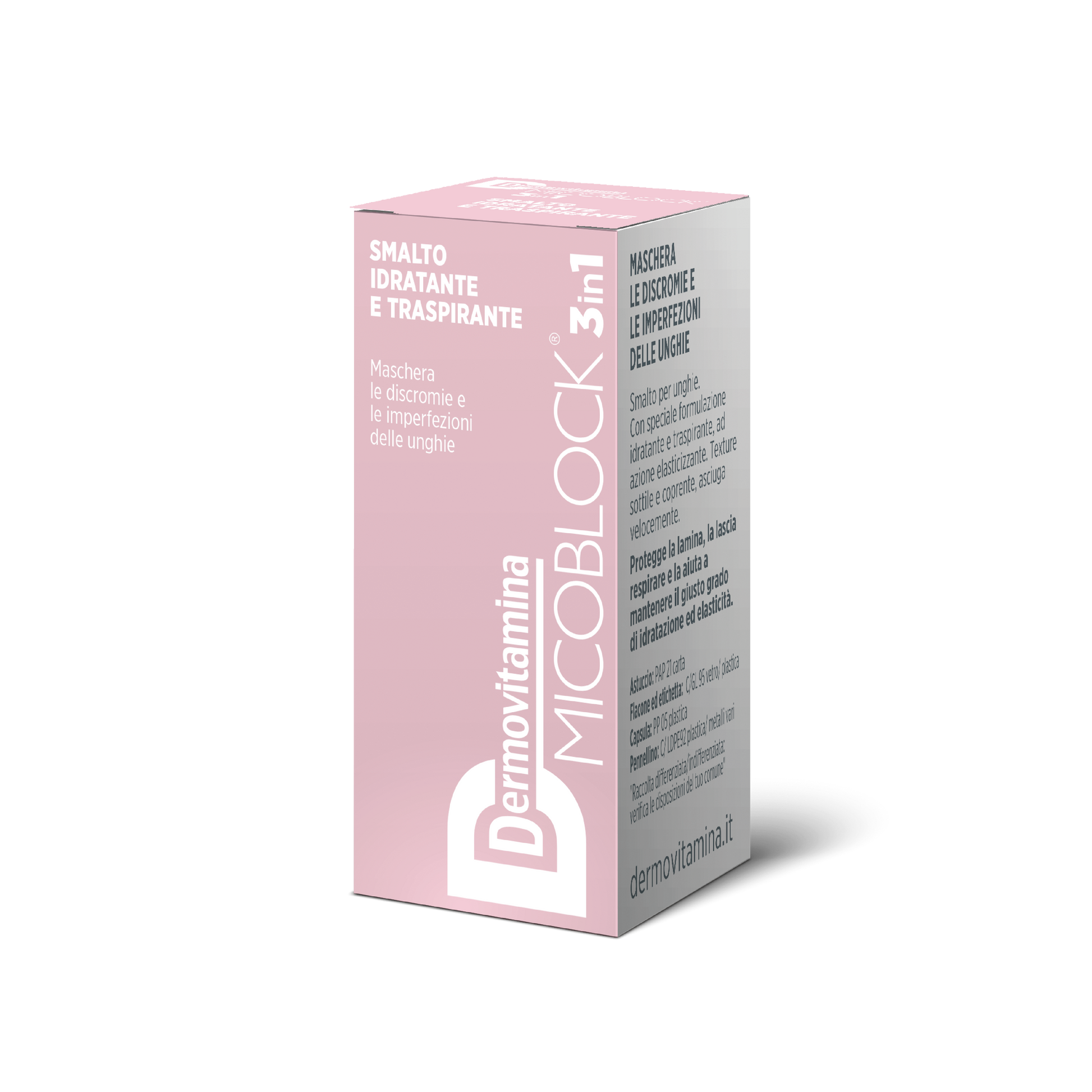 Dermovitamina Micoblock 3 In 1 Smalto Idratante E Traspirante Rosa Chiaro 5ml - 4