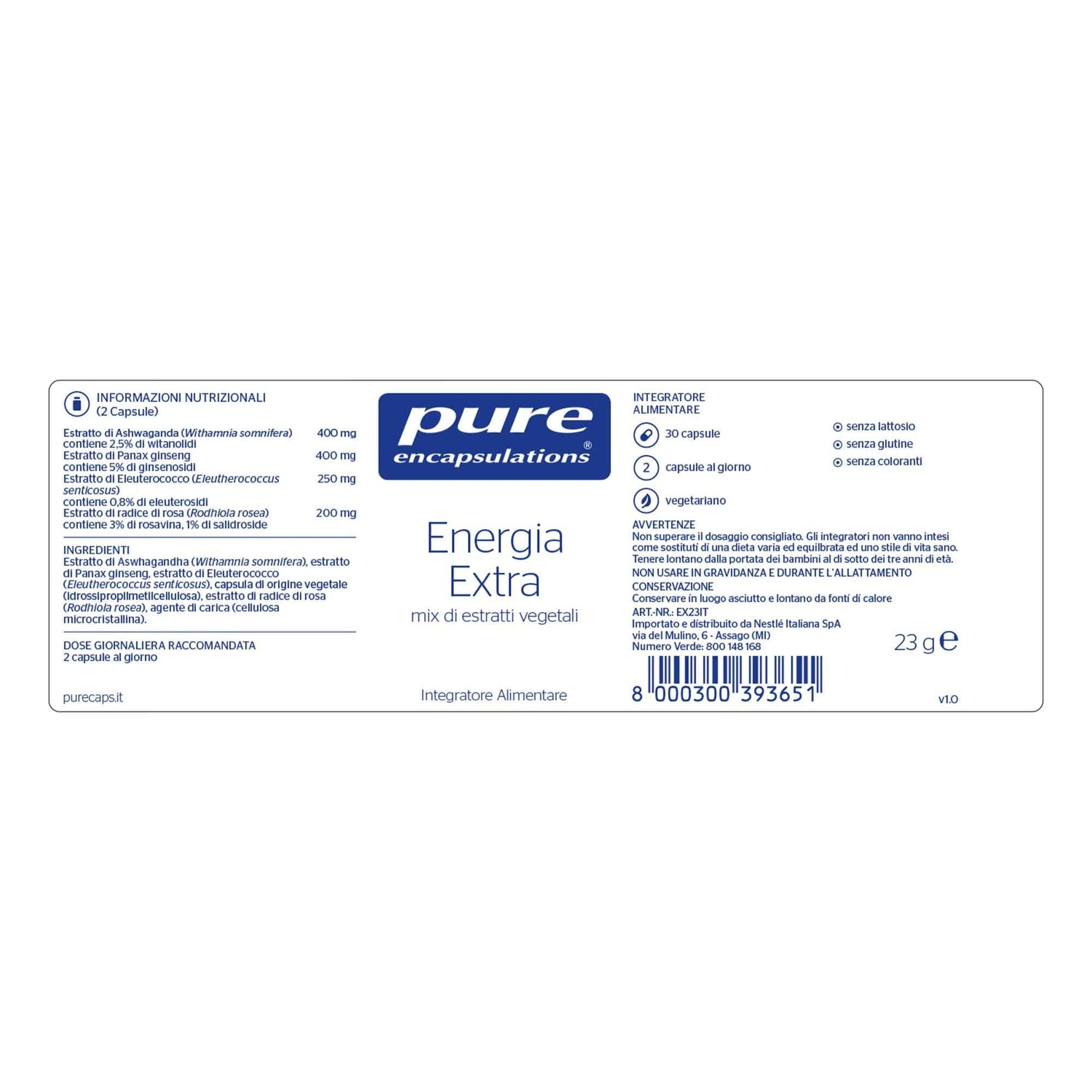 Pure Encapsulations Energy Extra 30 Capsule  - 3