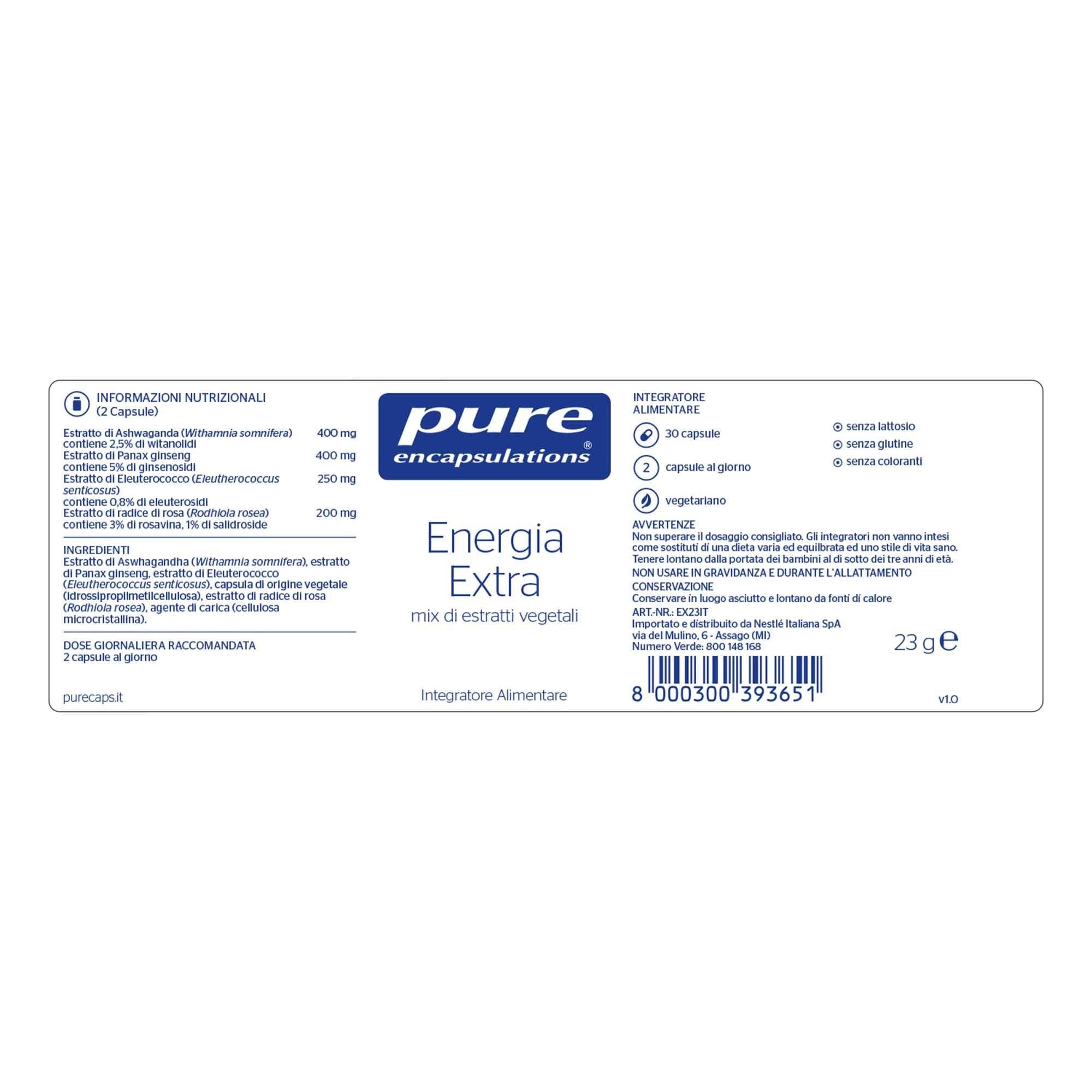 Pure Encapsulations Energy Extra 30 Capsule  - 3