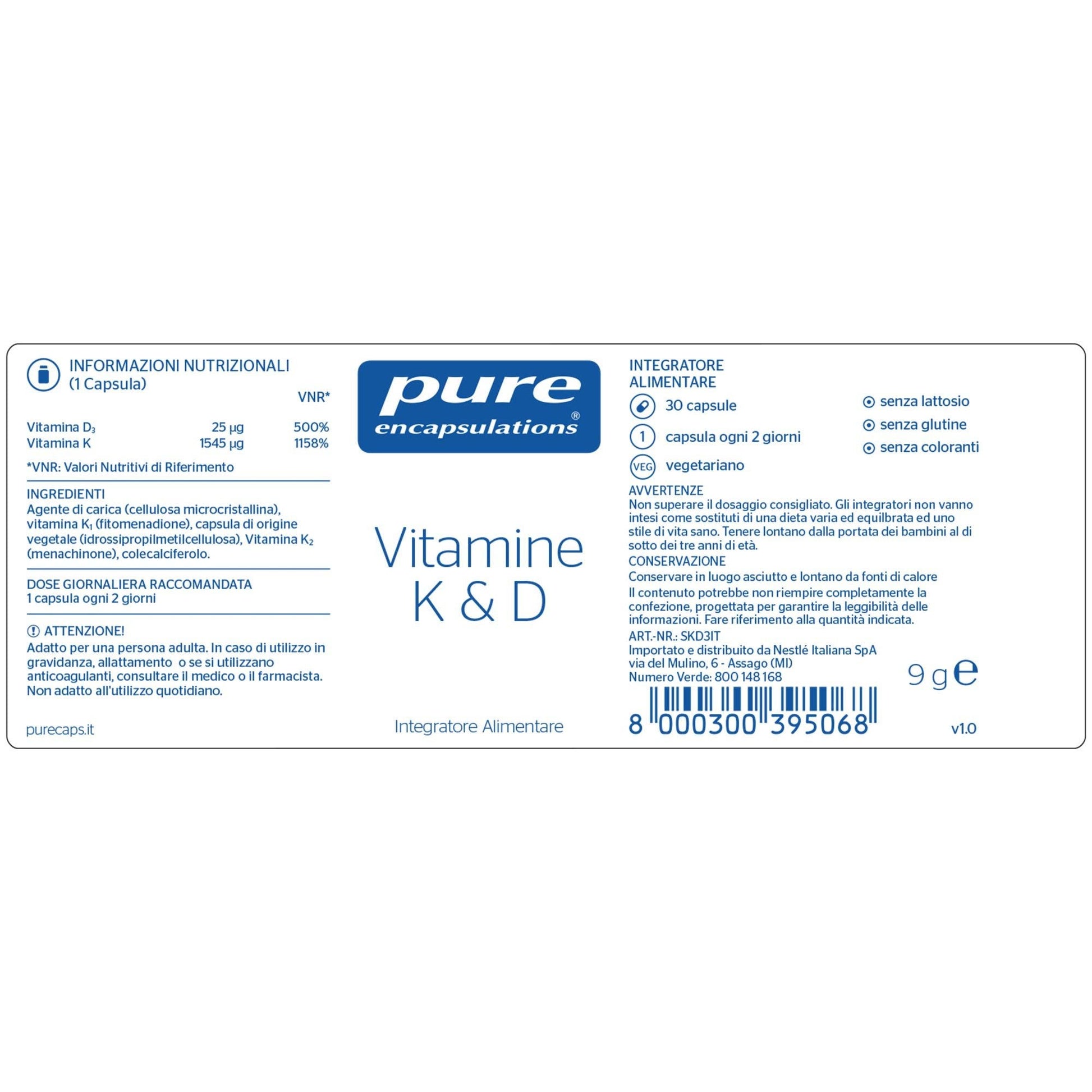 Pure Encapsulations Vitamine K&D 30 Capsule  - 2
