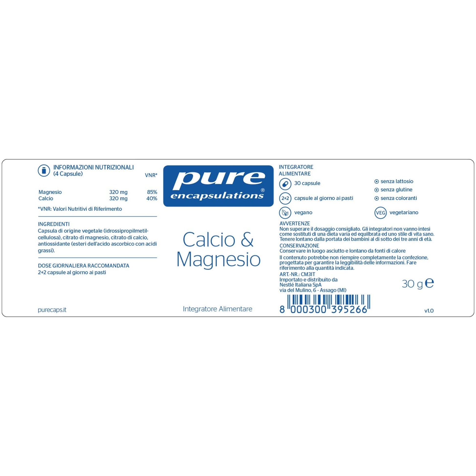 Pure Encapsulations Calcio&Magnesio 30 Capsule  - 2