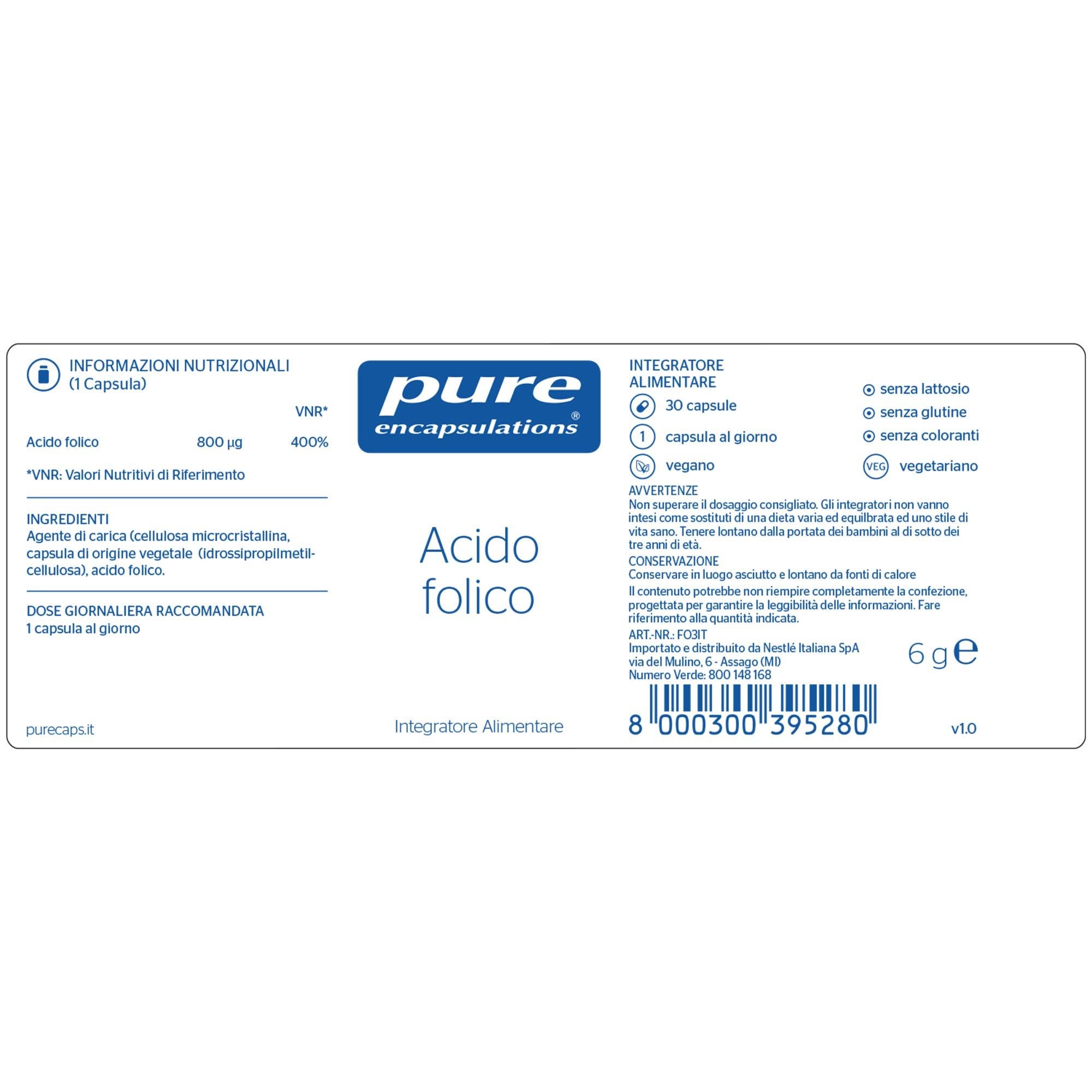 Pure Encapsulations Acido Folico 30 Capsule  - 2