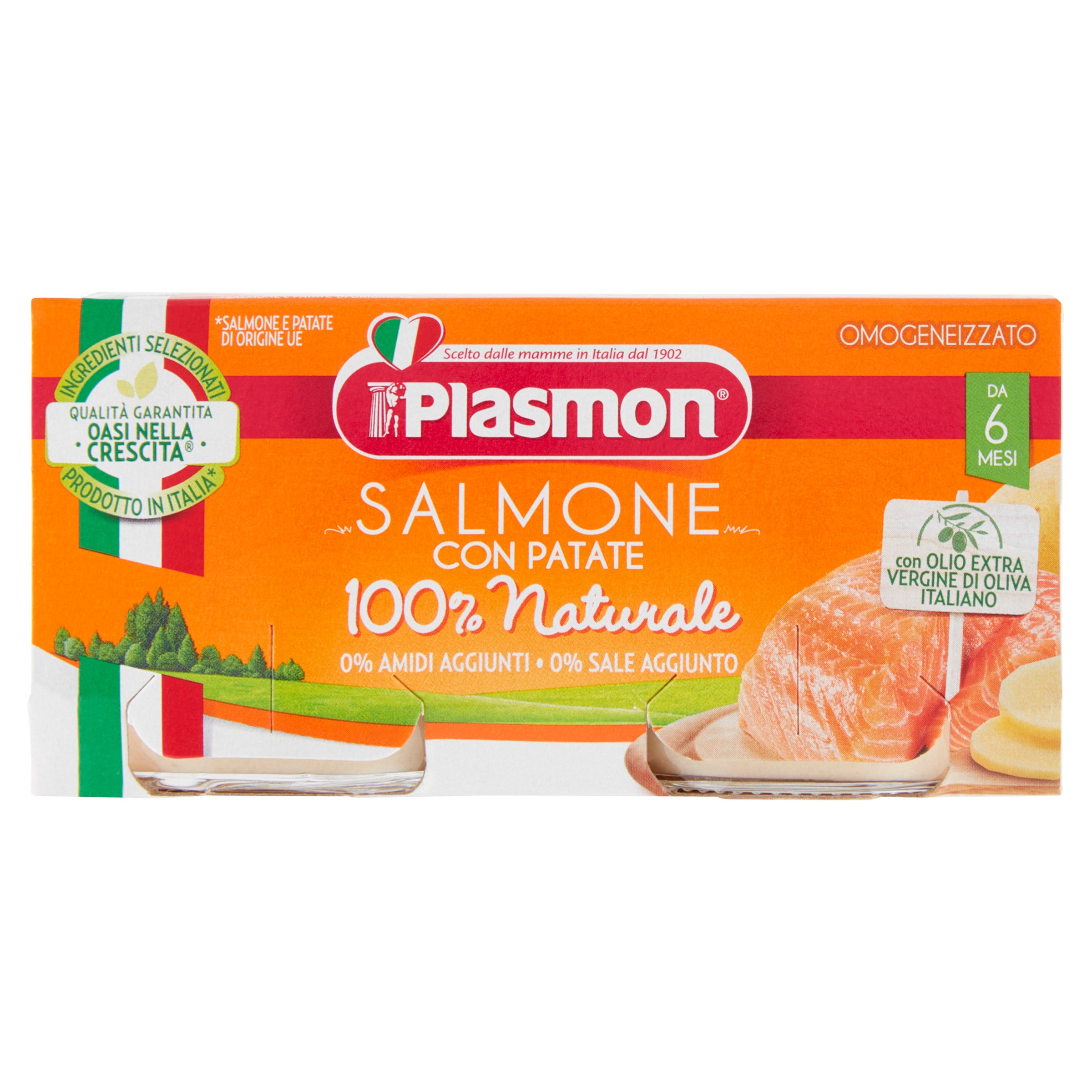 Plasmon Omogeneizzato Salmone E Verdure 6M+ 2x80g  - 3