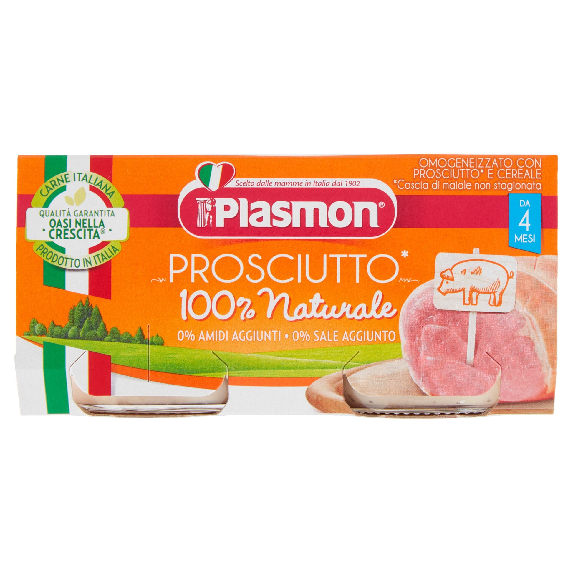 Plasmon Omogeneizzato Prosciutto Cotto 2x80g  - 2