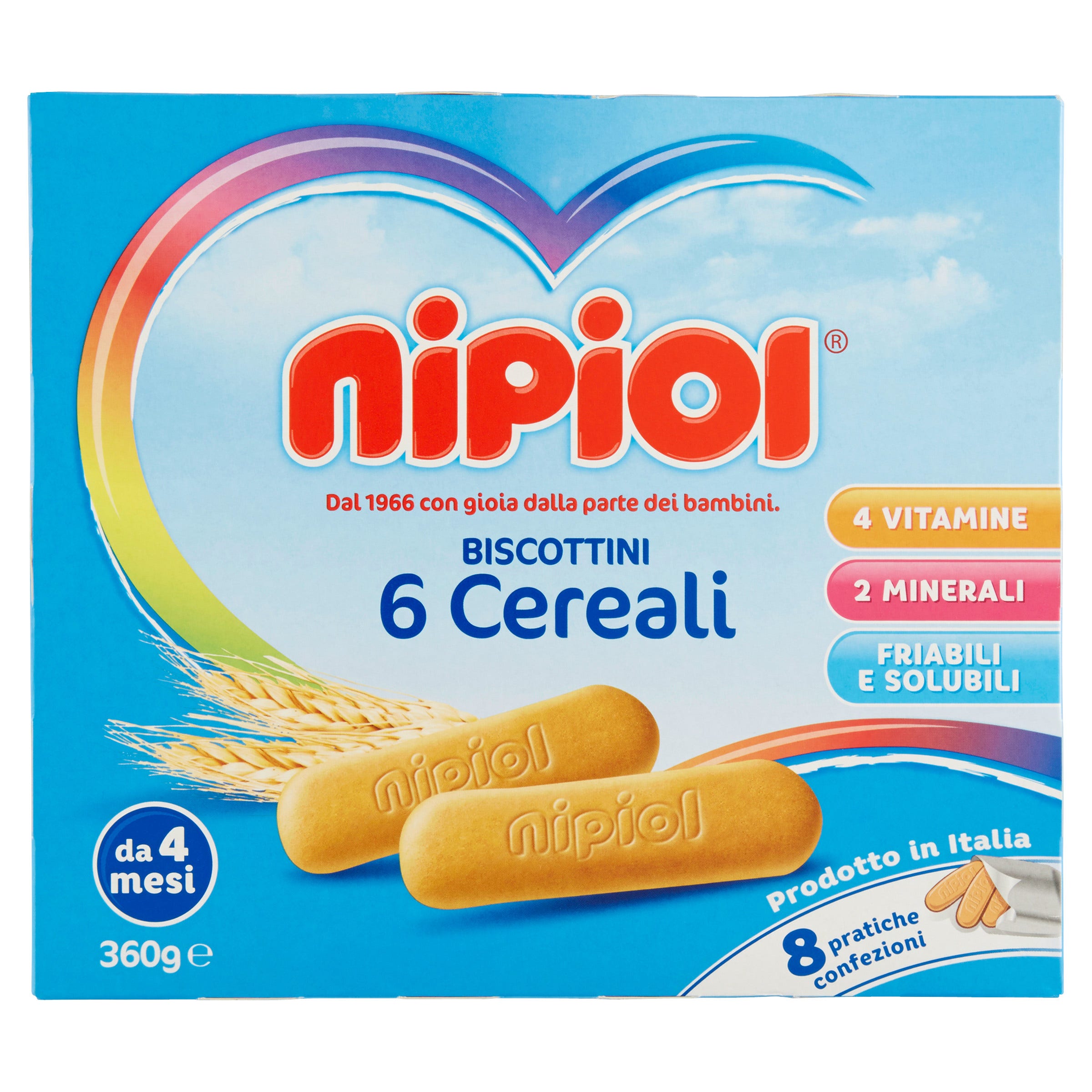 Nipiol Biscottini 6 Cereali 360g - 2