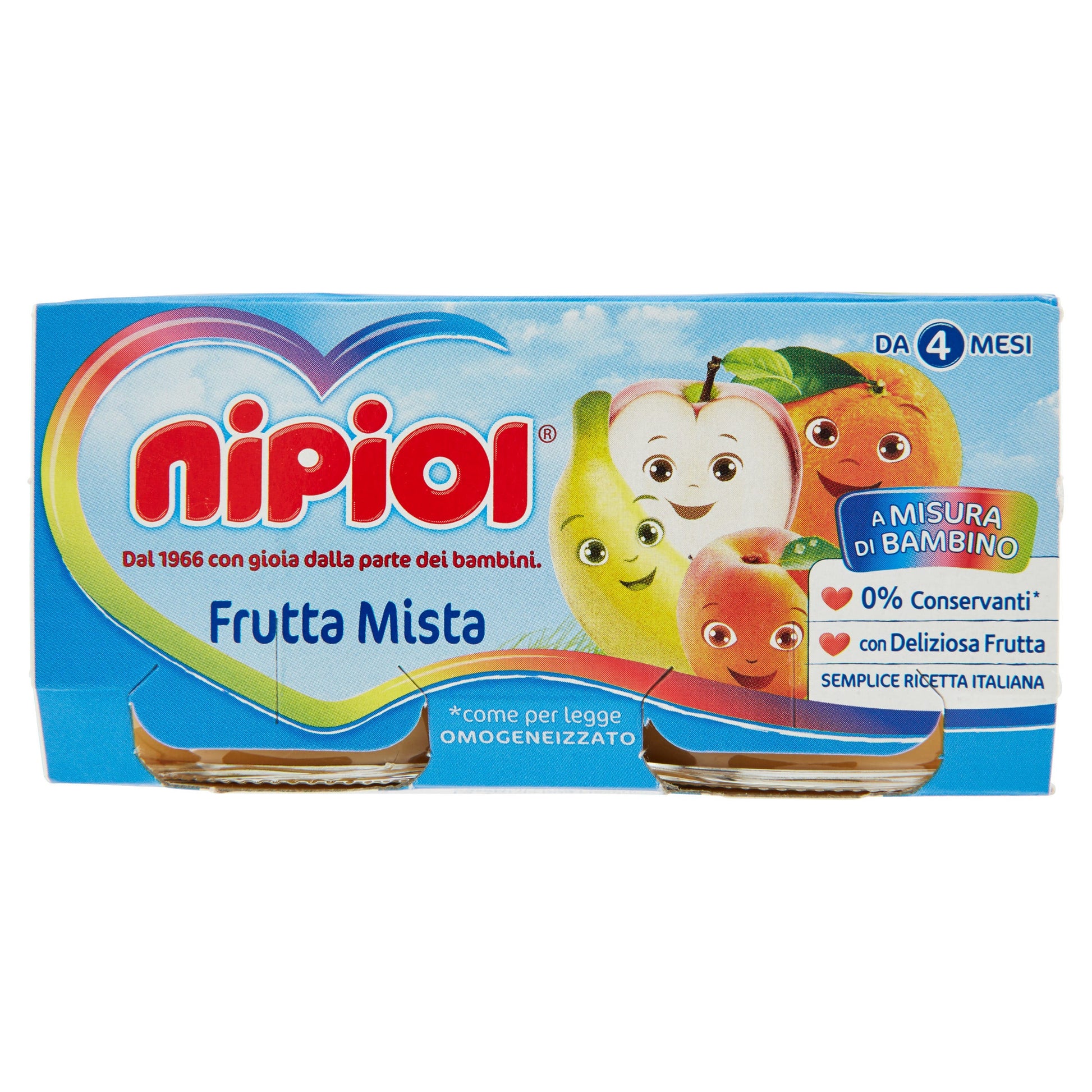 Nipiol Omogeneizzato Frutta Mista 2x120g - 1