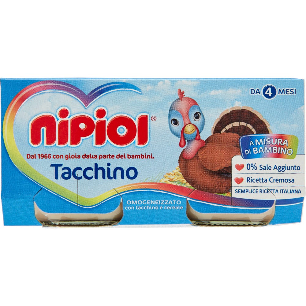 Nipiol Omogeneizzato Tacchino 2x80g 4Mesi+  - 2