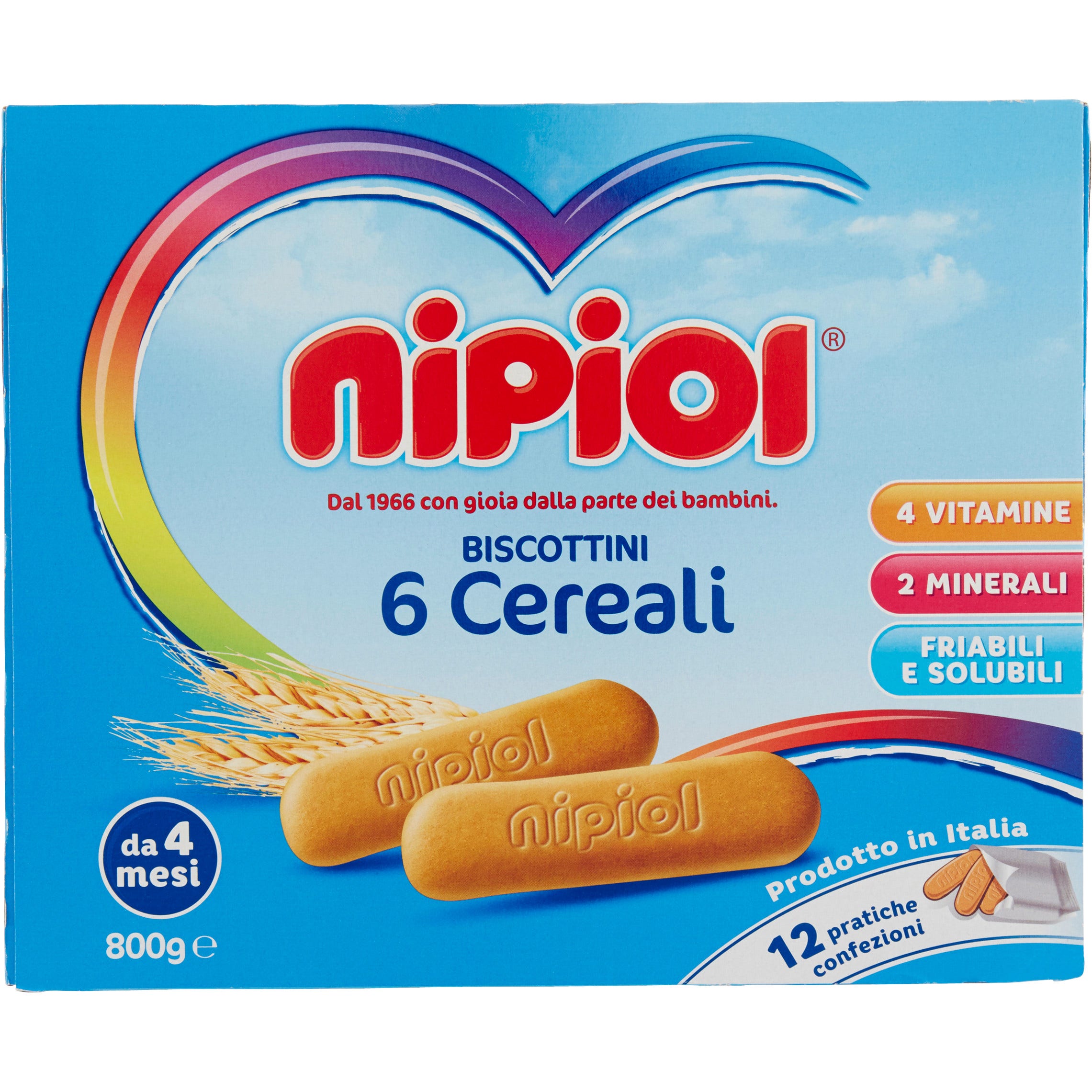 Nipiol Biscottini 6 Cereali 800g  - 3