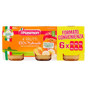 Plasmon Omogeneizzato 4 Frutti 6M+ 6x104g  - 2