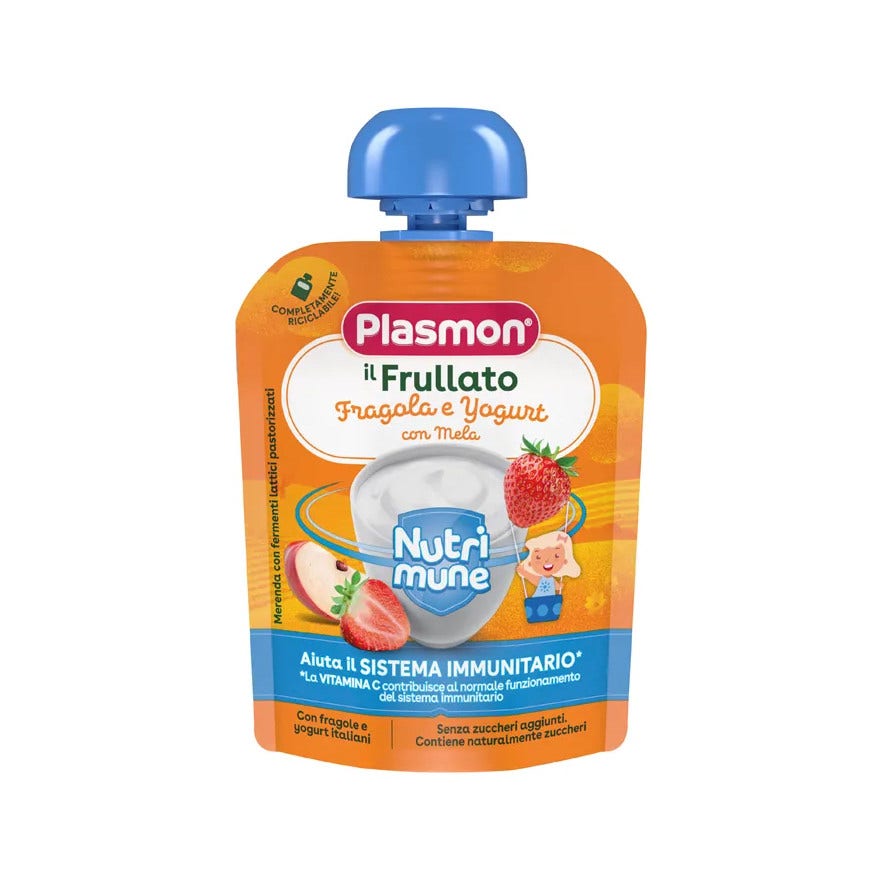 Plasmon Nutri-Mune Frullato Fragola Yogurt Con Mela 85g-2