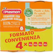 Plasmon Omogeneizzato Formaggino Fuso/Parmigiano Reggiano 4x80g 4Mesi+  - 1