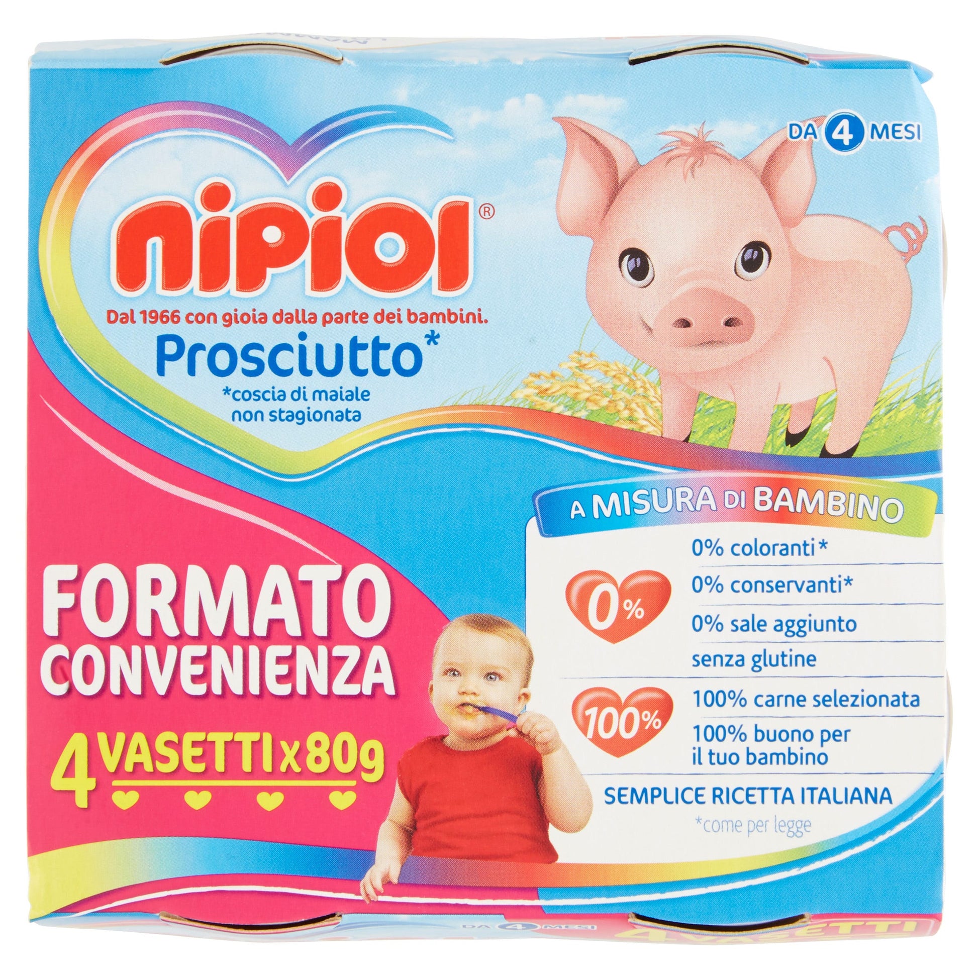 Nipiol Omogeneizzato Prosciutto 4x80g - 1