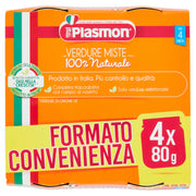 Plasmon Omogeneizzato Verdure Miste 4x80g 4 Mesi+  - 1