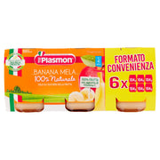 Plasmon Omogeneizzato Banana Mela 6x104g 4 Mesi+  - 2