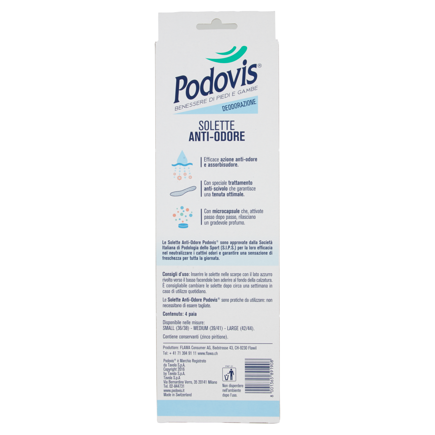 Podovis Solette Antiodore Taglia Small 4 Paia  - 3
