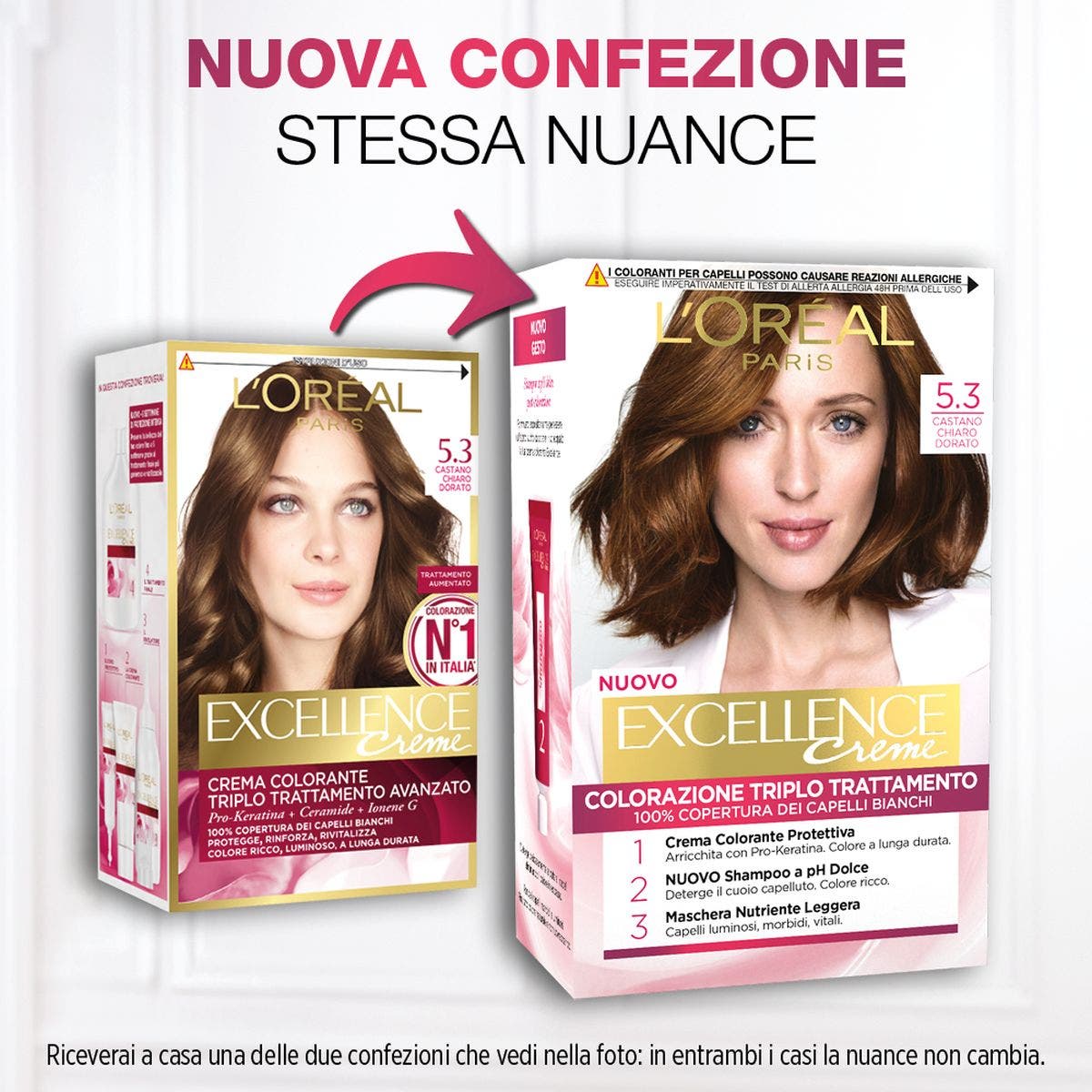 L'Oréal Paris Excellence Tinta Capelli 5.3 Castano Chiaro Dorato 1 Pezzo  - 2