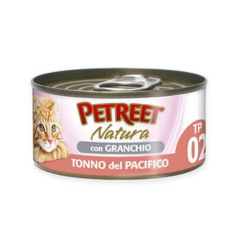 Petreet Adult Tonno Del Pacifico Con Granchio Per Gatti Lattina 140g-2