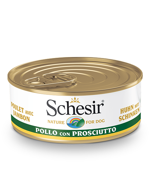 Schesir Pollo Con Prosciutto Cibo Umido Cani Adulti Lattina 150 g-2