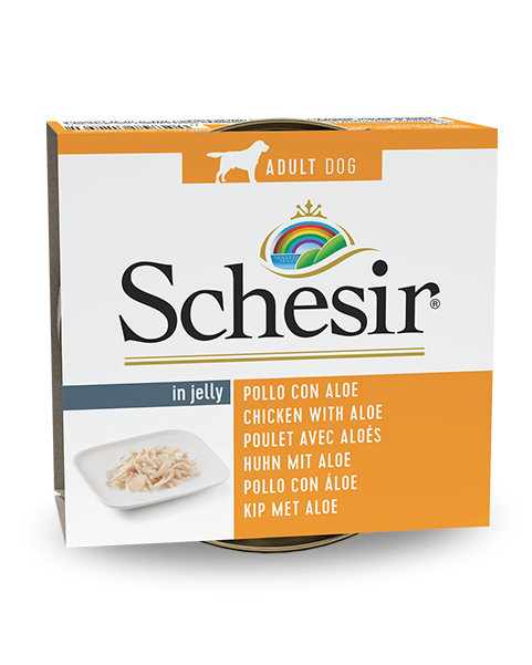Schesir Pollo Con Aloe Cibo Umido Cani Adulti Lattina 150 g-1