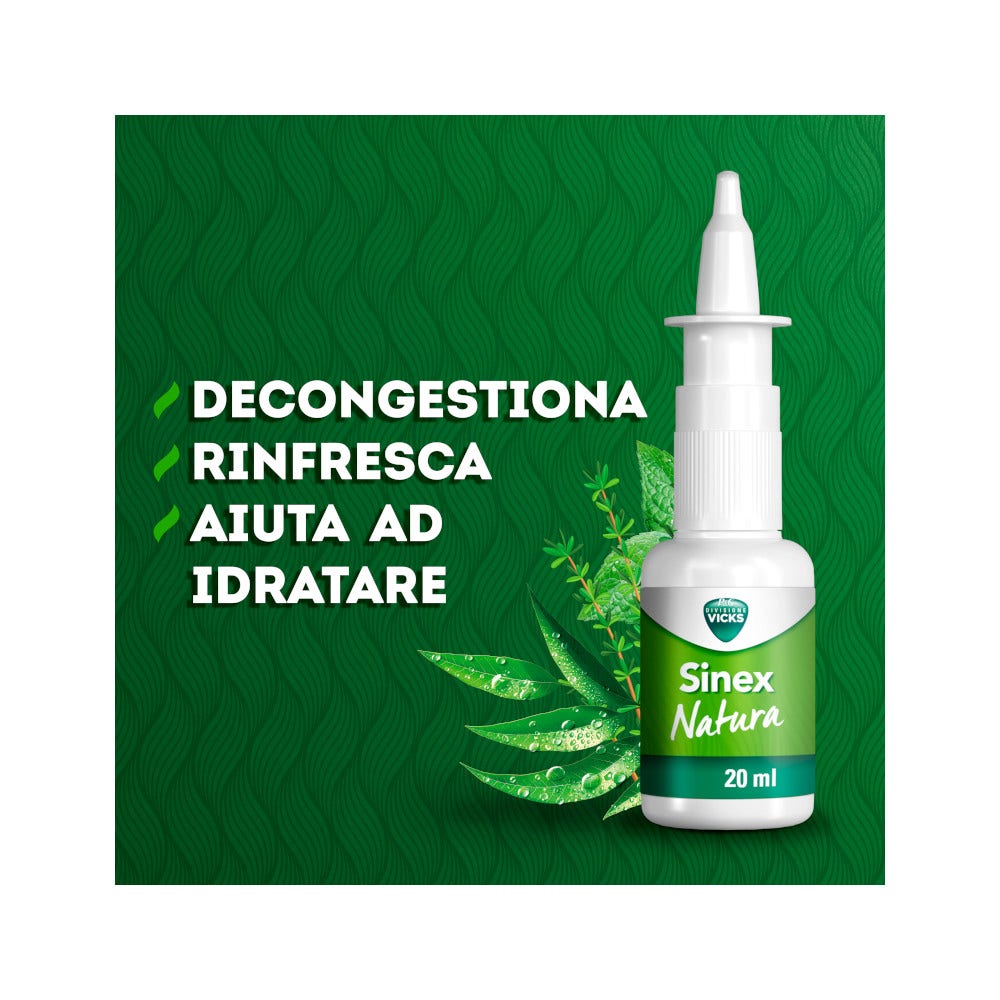 Vicks Sinex Natura Spray Salino Nasale Ipertonico 20ml-7