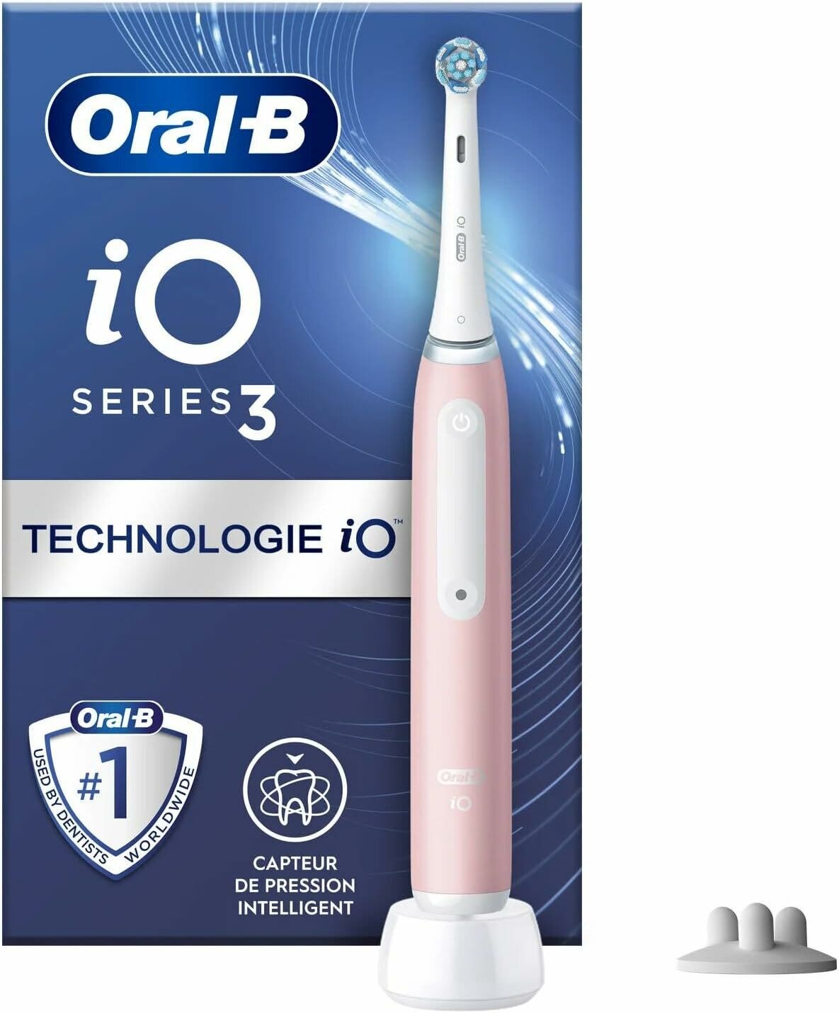 Oral-B iO 3S Spazzolino Elettrico Ricaricabile Rosa + 1 Testina di Ricambio-1