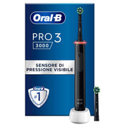 Oral-B Spazzolino Elettrico Ricaricabile Nero Pro3 3000, 1 Custodia Da Viaggio, 2 Spazzolini-3