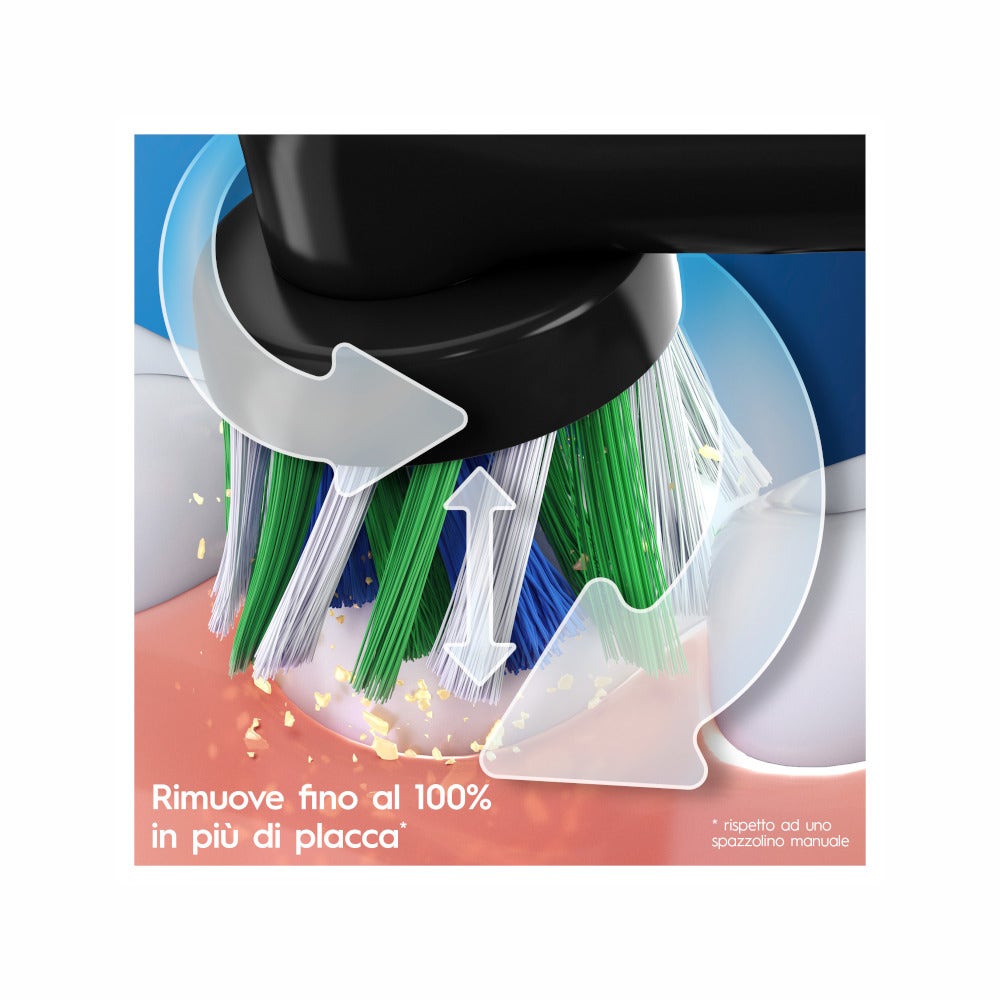 Oral-B Spazzolino Elettrico Ricaricabile Nero Pro3 3000, 1 Custodia Da Viaggio, 2 Spazzolini-16