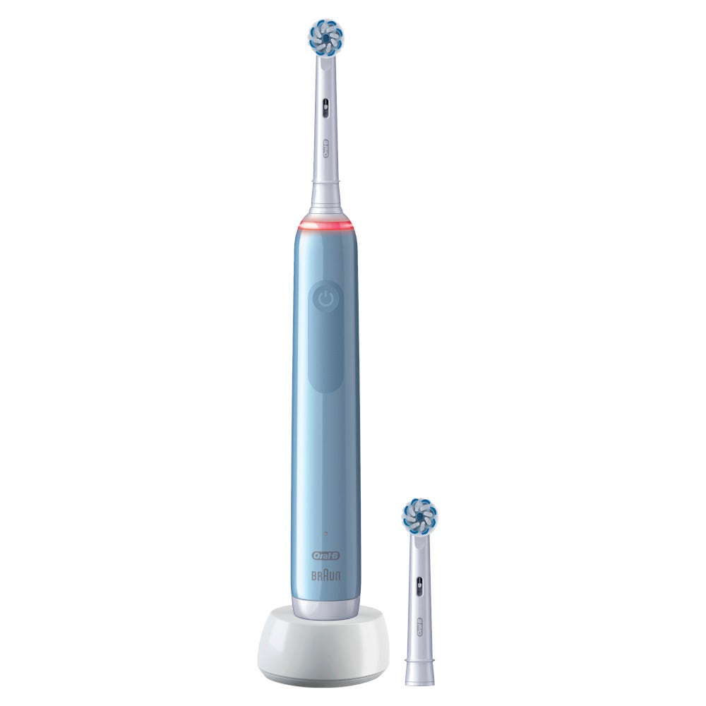 Oral-B Spazzolino Elettrico Ricaricabile Pro 3 3000 Blu, 2 Testine, 1 Spazzolino-6