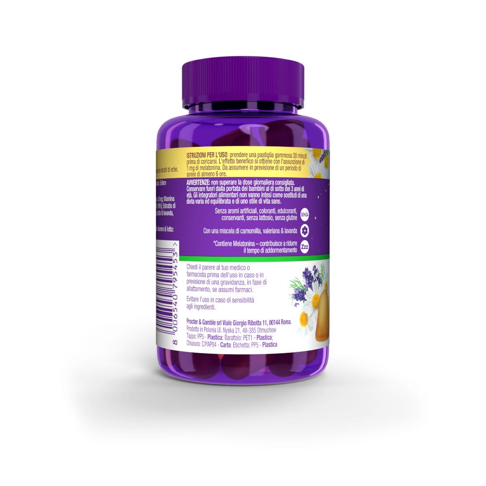 ZzzQuil NATURA Per Dormire 60 Gommose Mango Banana con Melatonina Camomilla Valeriana Lavanda-10