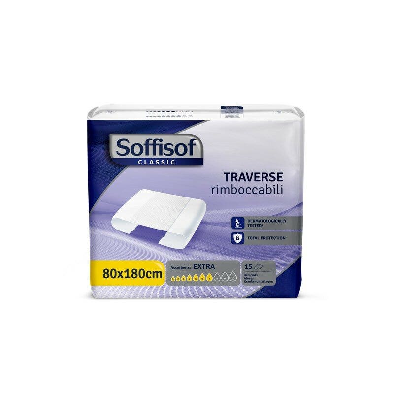 Soffisof Classic Traversa Rimboccabile Per Incontinenza Extra 80x180cm 15 Pezzi-4