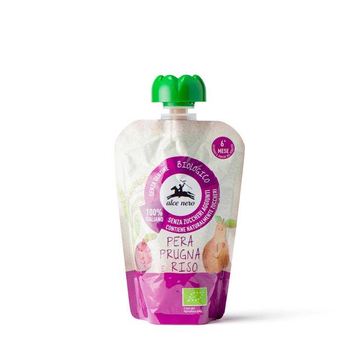 Purea Pera Prugna Riso Baby Food Bio 6M+ 100g  - 3