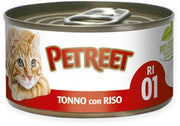Petreet Tonno Riso Cibo Umido Per Gatti Adulti Lattina 85g-1
