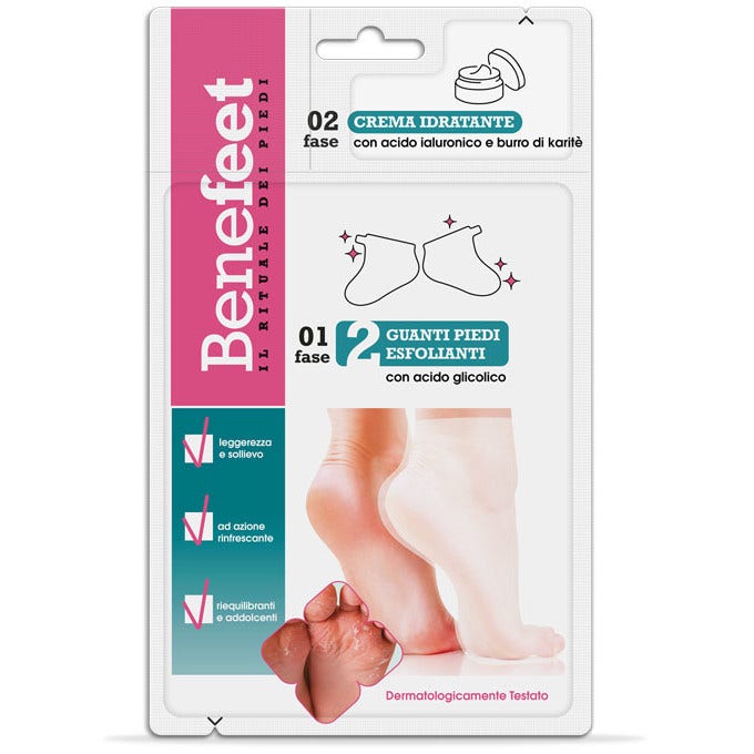 Biogenya Benefeet Crema Idratante E Guanti Piedi Esfolianti 1 Pezzo  - 1