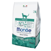 Monge Ricco Di Pollo Hairball Cibo Secco Gatti Adulti Sacco 400g-1