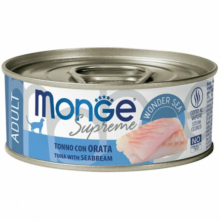 Monge Supreme Cibo Umido Tonno Con Calamari Per Gatti Sterilizzati Scatoletta 80g-2