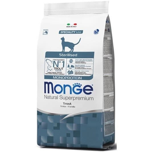 Monge Trota Monoprotein Cibo Secco Gatti Adulti Sterilizzati Sacco 10 Kg-2