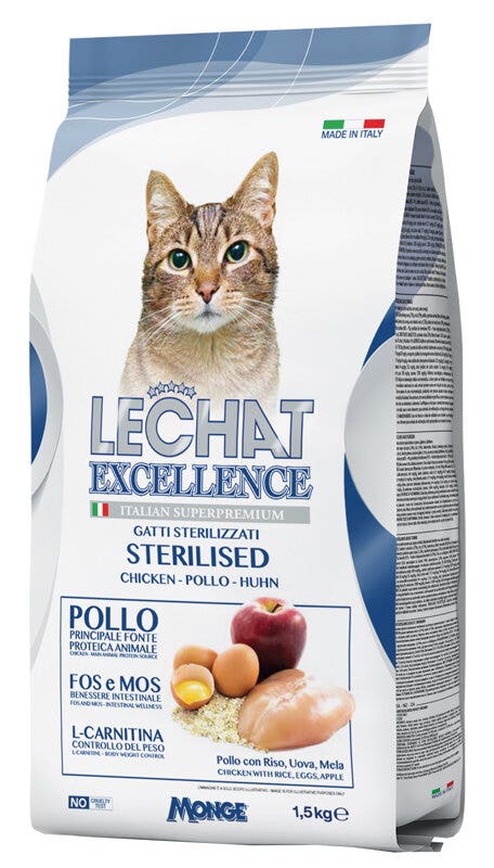 LeChat Excellence Sterilised Cibo Secco Pollo Per Gatti Adulti 1,5kg-1