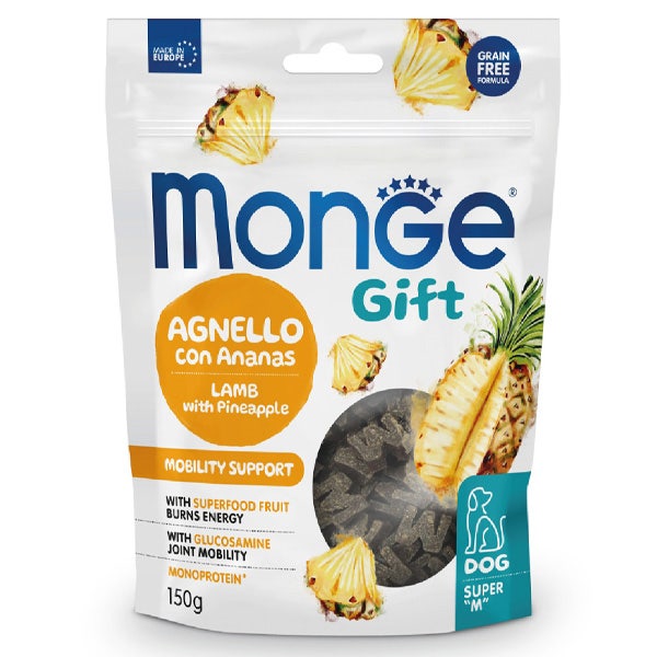 Monge Gift Mobility Snack Per Cani Adulti Agnello e Ananas 150g-1