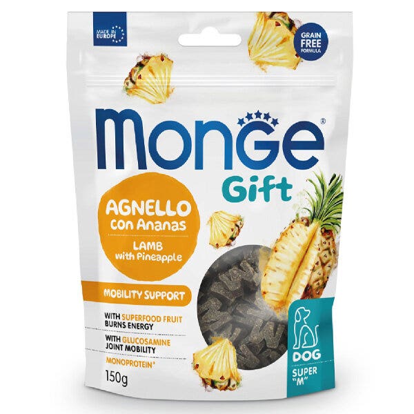Monge Gift Mobility Snack Per Cani Adulti Agnello e Ananas 150g-2