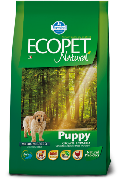 Ecopet Natural PuppyMedium Cibo Secco Per Cani 2,5kg-1