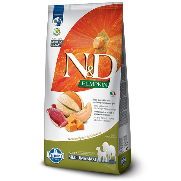 Farmina N&D Pumpkin Cibo Secco Anatra Zucca E Melone Per Cani Adulti Taglia Maxi 12kg-1